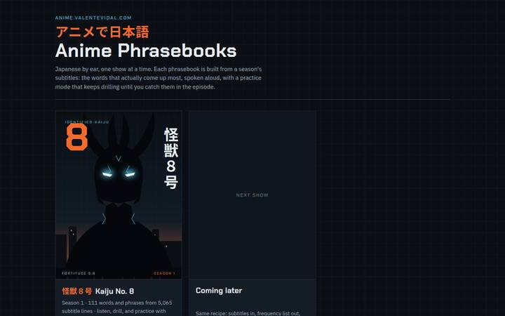 Anime Phrasebooks
